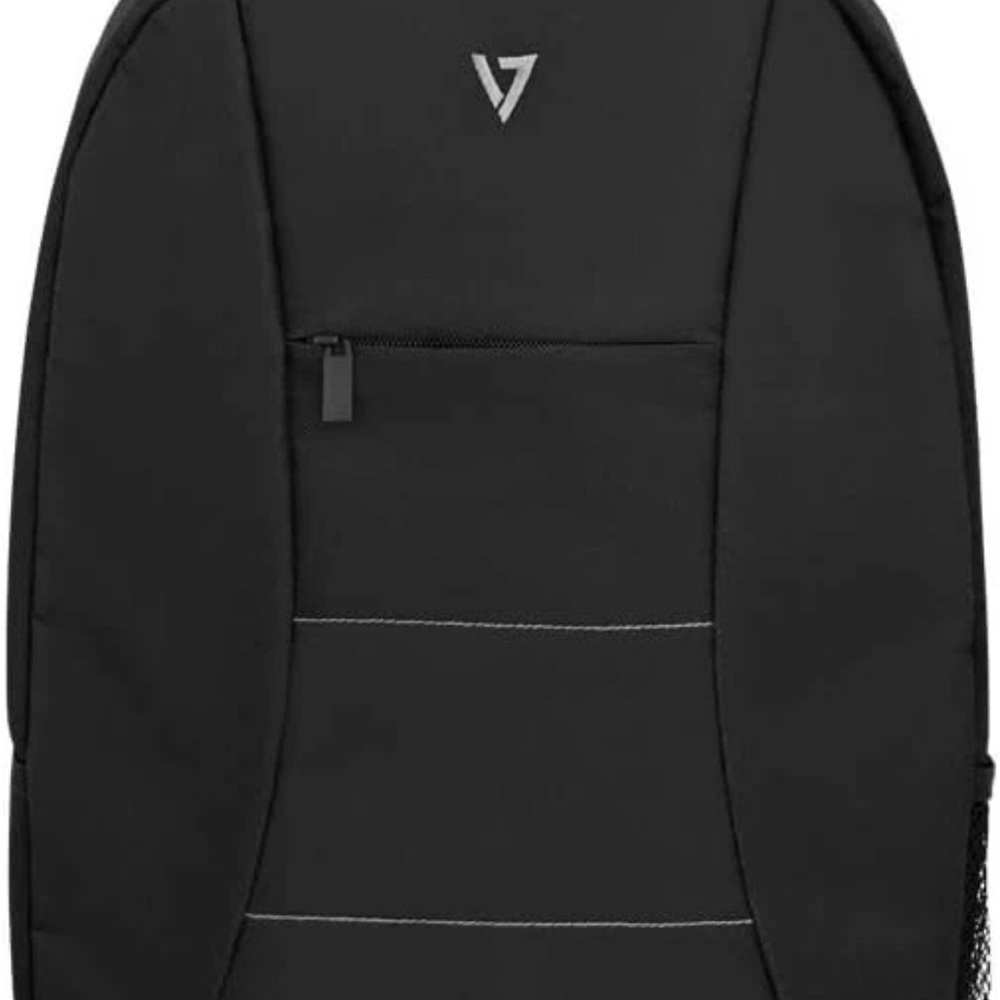 NWT V7 15.6" Essential Laptop Backpack Padded Water Resistant CBK1-BLK Fits 16"